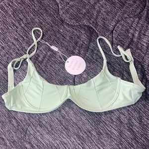 Sunny Bunny Swim Top in Mint Green